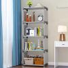 HIHELO Book Case DIY 4-Cubes Shelf Bookshelf Bookcase Gray Organizer Storage Shelves Thick Non-Woven Fabric Steel Tube Combination Easy to Assemble Bookshelves view 2