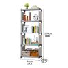 HIHELO Book Case DIY 4-Cubes Shelf Bookshelf Bookcase Gray Organizer Storage Shelves Thick Non-Woven Fabric Steel Tube Combination Easy to Assemble Bookshelves view 3