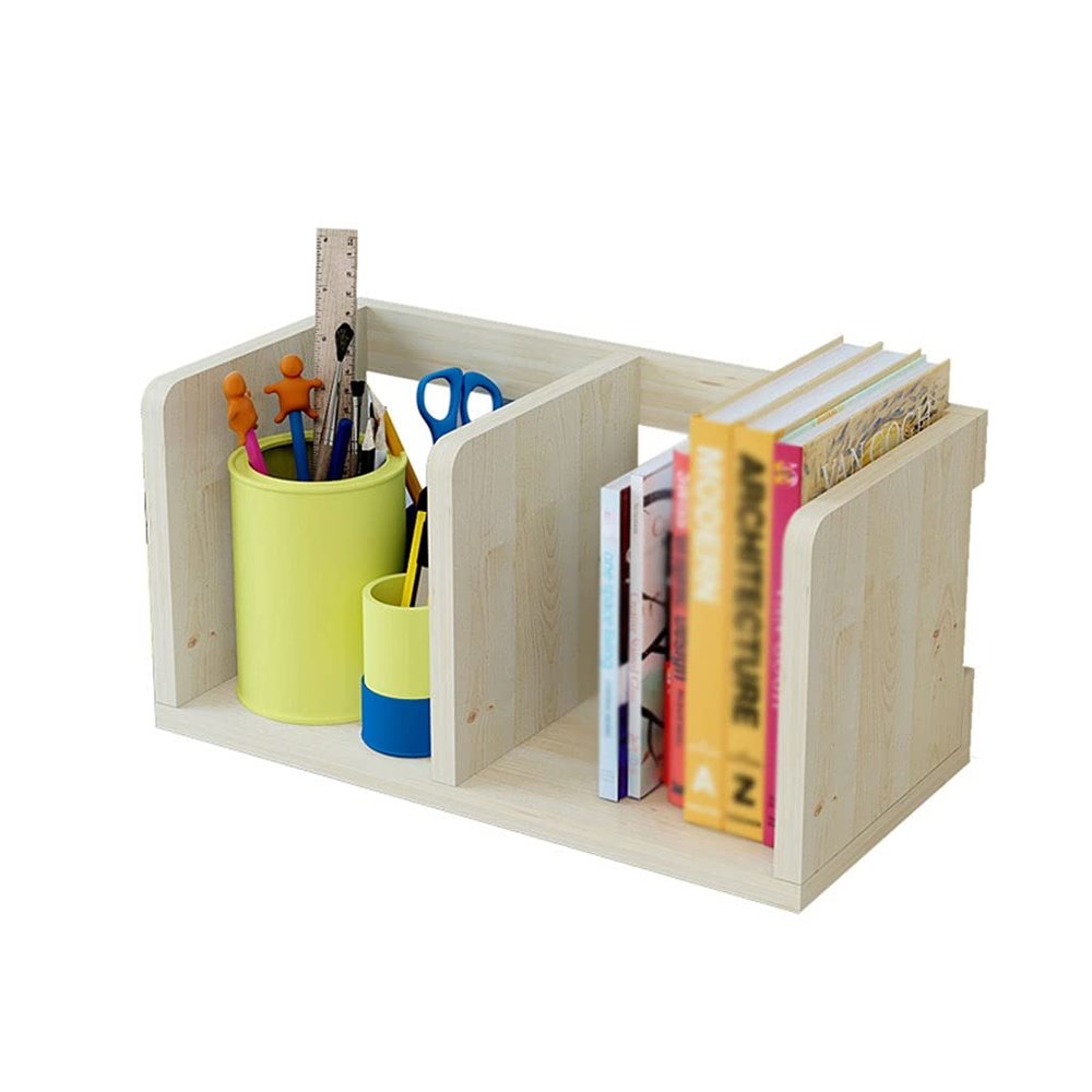 HIHELO Book Case Bookshelf Desktop Small Bookshelf Modern Minimalist Bookshelf Study Desk Storage Storage Shelf Bookshelf Bookshelves (Size : S2)