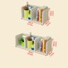 HIHELO Book Case Bookshelf Desktop Small Bookshelf Modern Minimalist Bookshelf Study Desk Storage Storage Shelf Bookshelf Bookshelves (Size : S2) view 2