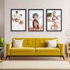Poster Palooza Pack of 3 Rustic Brown 11x14 Picture Frames | Solid Wood | UV-Resistant Acrylic | Easy Gallery Wall Setup view 3