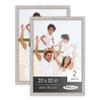 Poster Palooza Pack of 2 Rustic White 20x30 Picture Frames | Solid Wood | UV-Resistant Acrylic | Easy Gallery Wall Setup view 1