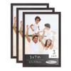 Poster Palooza Pack of 3 Rustic Brown 5x7 Picture Frames | Solid Wood | UV-Resistant Acrylic | Easy Gallery Wall Setup view 1