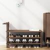 IBOWZ Storage Shoe Bench Shoe Storage Bench Shoes Cabinet Bench Shoe Bench with Seat 3-Tier Wooden Shoe Bench Shoe Rack Bench for Entryway Shoe Rack for Living Room Bedroom Hallway Easy to Assemble view 2