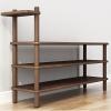 IBOWZ Storage Shoe Bench Shoe Storage Bench Shoes Cabinet Bench Shoe Bench with Seat 3-Tier Wooden Shoe Bench Shoe Rack Bench for Entryway Shoe Rack for Living Room Bedroom Hallway Easy to Assemble view 4
