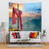 BELECO Jesus Christ Tapestry Backdrop with Cross Art Wall Decor Mountain Scenery Wallpaper Church Party Decorations Easter Christian Religious Tapestry Wall Hanging Home Decor for Bedroom Living Room view 2