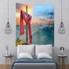 BELECO Jesus Christ Tapestry Backdrop with Cross Art Wall Decor Mountain Scenery Wallpaper Church Party Decorations Easter Christian Religious Tapestry Wall Hanging Home Decor for Bedroom Living Room view 3