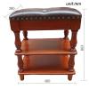 IBOWZ Storage Shoe Bench Shoe Storage Bench Shoes Cabinet Bench Shoe Bench with Seat Shoe Bench 2-Tier Bamboo Shoe Storage Organizer with Soft Cushion,for Entryway Hallway Furniture Wooden view 3