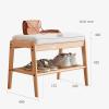 IBOWZ Storage Shoe Bench Shoe Storage Bench Shoes Cabinet Bench Shoe Bench with Seat Wooden Shoe Bench Shoe Stool with Soft Cushion,Durable and Stable,for Closet,Hallway,Entryway,60 X 40 X 46 CM view 2