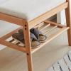 IBOWZ Storage Shoe Bench Shoe Storage Bench Shoes Cabinet Bench Shoe Bench with Seat Wooden Shoe Bench Shoe Stool with Soft Cushion,Durable and Stable,for Closet,Hallway,Entryway,60 X 40 X 46 CM view 3