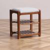 Storage Shoe Bench Shoe Storage Bench Shoes Cabinet Bench Shoe Bench with Seat 2 Tiers Entryway Shoe Bench Solid Wood Shoe Bench with Removable and Washable Stool Cover Perfect for Living Room or Ha view 1