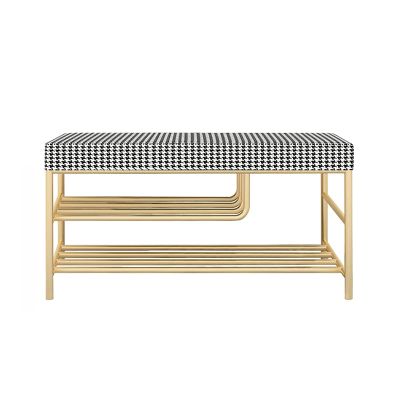 Storage Shoe Bench Shoe Storage Bench Shoes Cabinet Bench Shoe Bench with Seat 2 Tiers Shoe Rack for Entryway Industrial Shoe Bench with Soft Seating and Anti-slip Foot Pad Retro Modern Fashion Clas