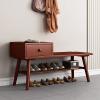 Storage Shoe Bench Shoe Storage Bench Shoes Cabinet Bench Shoe Bench with Seat Wood Shoe Bench Storage with Drawer Shoe Stool Old-fashioned Shoe Stool Strong and Sturdy,for Entryway,Hallway,Bedroom view 2