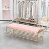 IBOWZ Storage Shoe Bench Shoe Storage Bench Shoes Cabinet Bench Shoe Bench with Seat Hallway Shoe Bench with Storage Space Metal Frame Entryway Shoe Stool with Back,for Entryway,Living Room,Bedroom view 2