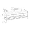 IBOWZ Storage Shoe Bench Shoe Storage Bench Shoes Cabinet Bench Shoe Bench with Seat Hallway Shoe Bench with Storage Space Metal Frame Entryway Shoe Stool with Back,for Entryway,Living Room,Bedroom view 3