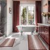 Bathroom Rugs and Mats Sets, 2 Piece Thick Absorbent Chenille Bath Mat Rug Set Non Slip, Soft Shaggy Bath Room Floor Mats for Bathroom, Machine Washable (Burgundy Red, 20" x 47" Plus 16" x 24") view 1