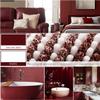 Bathroom Rugs and Mats Sets, 2 Piece Thick Absorbent Chenille Bath Mat Rug Set Non Slip, Soft Shaggy Bath Room Floor Mats for Bathroom, Machine Washable (Burgundy Red, 20" x 47" Plus 16" x 24") view 3