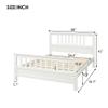 DSHADE Pine Wood Platform Bed Platform Bed Frame with Headboard and Footboard Platform Bed Frames Solid Wood Bed Frame No Box Spring Needed/Easy Assembl 78.7''L X 56''W X 42''H (White) view 2