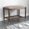 IBOWZ Storage Shoe Bench Shoe Storage Bench Shoes Cabinet Bench Shoe Bench with Seat Wooden Shoe Bench with Storage Shelf Shoe Storage Rack with Seat Cushion,for Entryway Hallway Living Room Bedroom view 2