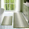 BSICPRO Bathroom Rugs and Mats Sets, 2 Piece Thick Absorbent Chenille Bath Mat Rug Set Non Slip, Soft Shaggy Bath Room Floor Mats for Bathroom, Machine Washable (Sage, 20" x 47" Plus 16" x 24") view 1