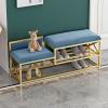 Storage Shoe Bench Shoe Storage Bench Shoes Cabinet Bench Shoe Bench with Seat Comfortable Shoe Bench with High and Low Seats Shoe Rack with Metal Frame Storage Shoe Organizer Holder for Entryway,Ha view 4