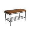 Storage Shoe Bench Shoe Storage Bench Shoes Cabinet Bench Shoe Bench with Seat Modern Shoe Stool with Metal Shelf Shoe Bench With Metal Frame with Soft Seat Cushion,for Hallway Bathroom Living Room view 1