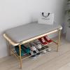 Storage Shoe Bench Shoe Storage Bench Shoes Cabinet Bench Shoe Bench with Seat Modern Shoe Stool with Metal Shelf Shoe Bench With Metal Frame with Soft Seat Cushion,for Hallway Bathroom Living Room view 2