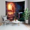 BELECO Jesus Tapestry Empty Tomb Jesus Crucifixion Shroud Art Wall Decor Resurrection of Jesus Backdrop with Cross Tapestry Easter Backdrop Church Poster Home Decor for Bedroom Living Room Dorm Room view 4