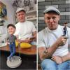 mydedor Custom Bobbleheads Figurine Customized Doll, Chirstmas Dad Custom Bobble Head, Bobble Head Figures Handmade Personalized Sculpture Gift for Men view 2