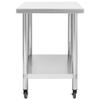 YAFF Kitchen Work Table with Wheels 31.5"x23.6"x33.5" Stainless Steel(0) view 4
