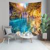 BELECO Forest Lake Tapestry Picturesque Mountain Waterfall Tapestry Wall Hanging Amazing Waterfall in Plitvice Lakes National Park Croatia Photo Backdrop Bedroom Living Room Dorm Decor view 4