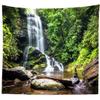 BELECO Forest Waterfall Tapestry Wall Hanging Jungle Forest Mountain Rocks Stream Nature Tapestry Bohemia Tropical Rainforest Scenery Wall Tapestry for Bedroom Living Room Dorm Decor view 1
