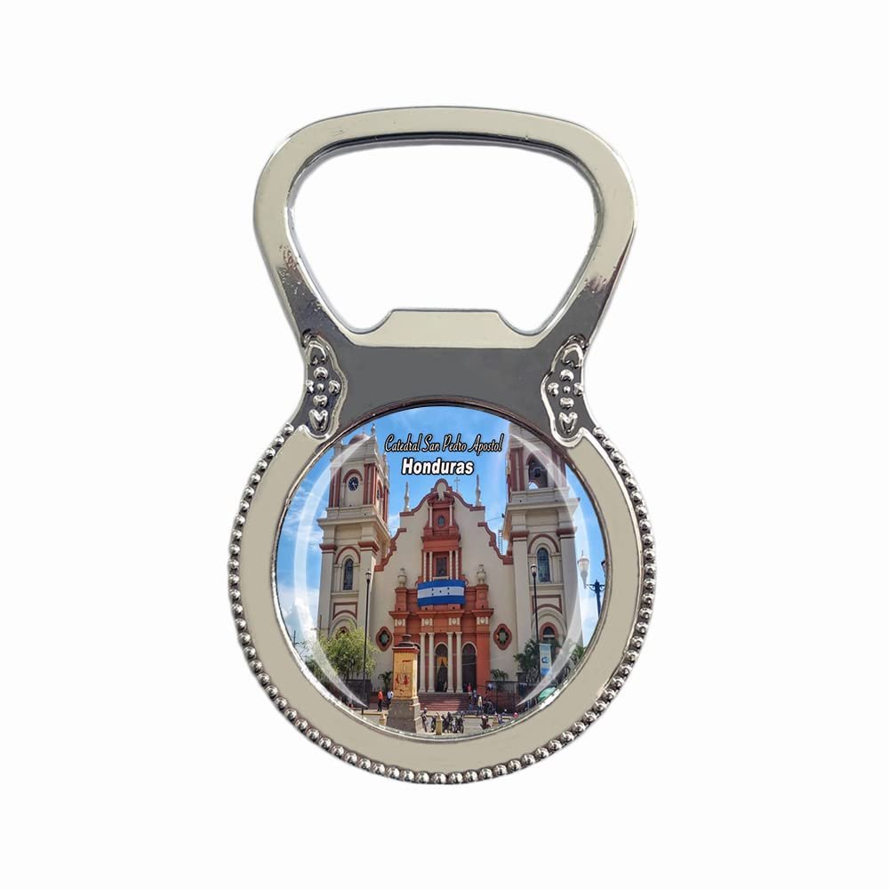 Catedral San Pedro Apostol Honduras Fridge Magnet Bottle Opener Tourist Souvenir Gift Collection Refrigerator Magnetic Sticker