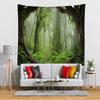 BELECO Enchanted Misty Forest Tapestry Backdrop Jungle Tree Cave Nature Scenic Tapestry Wall Hanging Forest Path Scenery Tapestries Psychedelic Tapestry for Bedroom Living Room Dorm Decor view 2