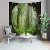BELECO Enchanted Misty Forest Tapestry Backdrop Jungle Tree Cave Nature Scenic Tapestry Wall Hanging Forest Path Scenery Tapestries Psychedelic Tapestry for Bedroom Living Room Dorm Decor view 4