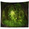 BELECO Magical Forest Tapestry - Green Forest with Old Trees, Sunshine, Grassland, Wall Art for Bedroom, Living Room, Dorm Decor view 1