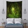 BELECO Magical Forest Tapestry - Green Forest with Old Trees, Sunshine, Grassland, Wall Art for Bedroom, Living Room, Dorm Decor view 3