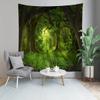 BELECO Magical Forest Tapestry - Green Forest with Old Trees, Sunshine, Grassland, Wall Art for Bedroom, Living Room, Dorm Decor view 4