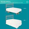 1 PC Multi Ruffle Bed Skirt - Wrap Around Bed Skirts 100% Pure Cotton 600 TC Elastic Dust Ruffles with Platform 24" Drop -3 Side Coverage Waterfall Bedskirt Aqua/Twin view 3