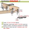 Ceiling Curtain Track Hospital Curtain RV Curtain Commercial Sliding Curtain Track System - Ceiling Mount, Bendable Privacy Room Divider, Flexible Curved Shower Curtain Rod, Easy to Install ( Color : view 2