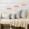 MIULEE Pack of 2 Light Gray Throw Pillow Covers 20x20 Inch Soft Chenille Pillow Covers for Sofa Living Room Couch Solid Dyed Cases view 4
