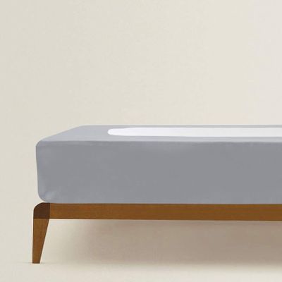 Box Spring Cover Full XL Size, Elastic Fabric Wrap Around 4 Sides Bed Skirt, Ultra Soft & Wrinkle Free, Sleek Alternative Replacing Bedskirts for Hotel/Home, Fits Box Springs up to 16", Silver