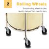 FSunKoFu Rolling Laundry Basket Round, Mobile Vertical Sturdy Washing Clothing Hamper, Nursery Motels Nursing Homes Housekeeping, Load 100kg (Size : 60cm(24")) view 4