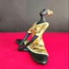 Western Eiderdown Presents Presents New Women Yoga Showpiece(Black & Golden) Yoga Posture Lady Statue Poly Resin Figurine for Home Table Top Living Room Hall Bedroom Shelf #Aport-575 view 2