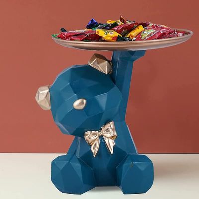 Western Eiderdown Presents Cool Dog Showpiece with Plate Home Decorative Showpiece, Home Shelves Decor Item Best for Put Any Type Products E.G Key,Mobile Phone, Wallets, Aport-668