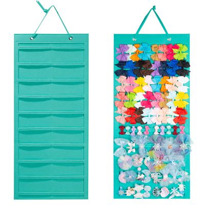 XRACEPHOL Large Claw Clip Organizer 10 Layer Hair Accessories Display Holder - Hair Claw Clips Display Stand Holder for Wall, Door, Closet (Mint Green-A)