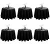 VidaFete 6 Pack 108inch Round Tablecloth Polyester Table ClothStain Resistant and Wrinkle Polyester Dining Table Cover for Kitchen Dinning Party Wedding Rectangular Tabletop Buffet Decoration(Black) view 1