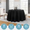 VidaFete 6 Pack 108inch Round Tablecloth Polyester Table ClothStain Resistant and Wrinkle Polyester Dining Table Cover for Kitchen Dinning Party Wedding Rectangular Tabletop Buffet Decoration(Black) view 4
