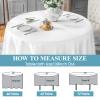 VidaFete 6 Pack 108inch Round Tablecloth Polyester Table ClothStain Resistant and Wrinkle Polyester Dining Table Cover for Kitchen Dinning Party Wedding Rectangular Tabletop Buffet Decoration(White) view 2