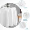VidaFete 6 Pack 108inch Round Tablecloth Polyester Table ClothStain Resistant and Wrinkle Polyester Dining Table Cover for Kitchen Dinning Party Wedding Rectangular Tabletop Buffet Decoration(White) view 3